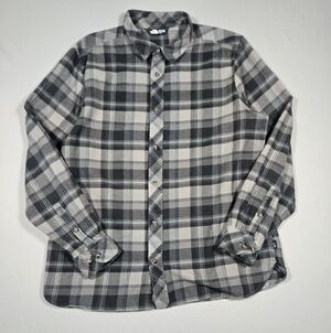 The North Face Men's Arroyo Flannel Shirt Gray Black Plaid XLarge